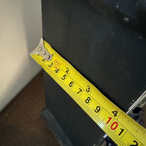 Wooden Tea Trinket Seasoning Cabinet 9 Hand Painted Ceramic Drawers Apothecary - Picture 9 of 9